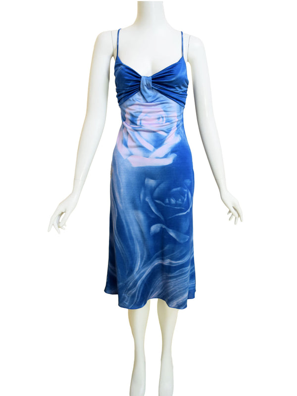 Roberto Cavalli Class 2003 Rose Print Dress