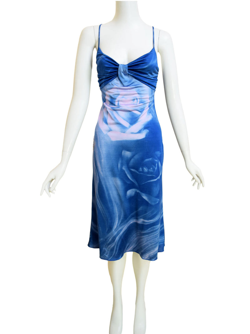 Roberto Cavalli Class 2003 Rose Print Dress