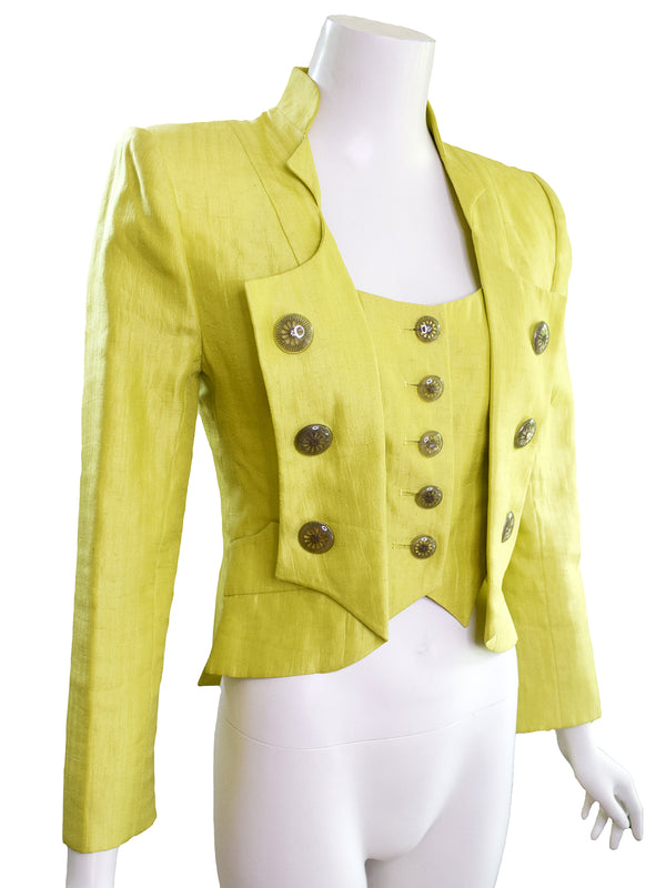 Christian Lacroix 1980s Chartreuse Jacket