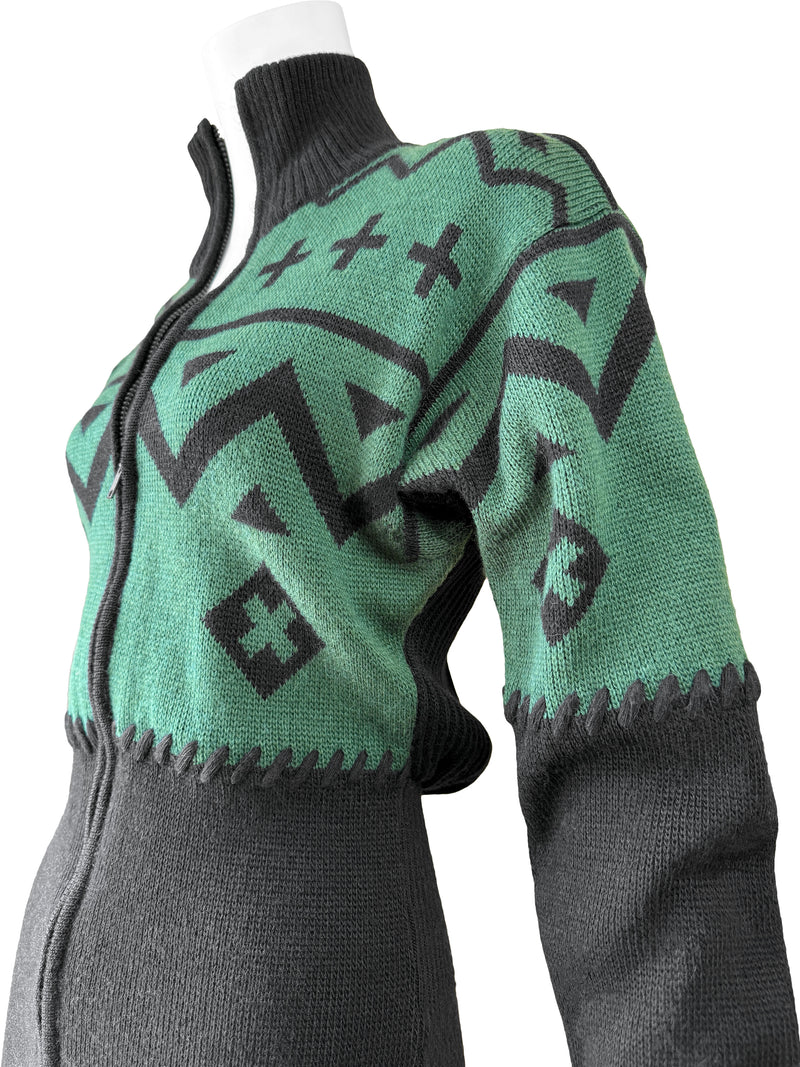 Claude Montana Fall 1986 Knit Mini Dress
