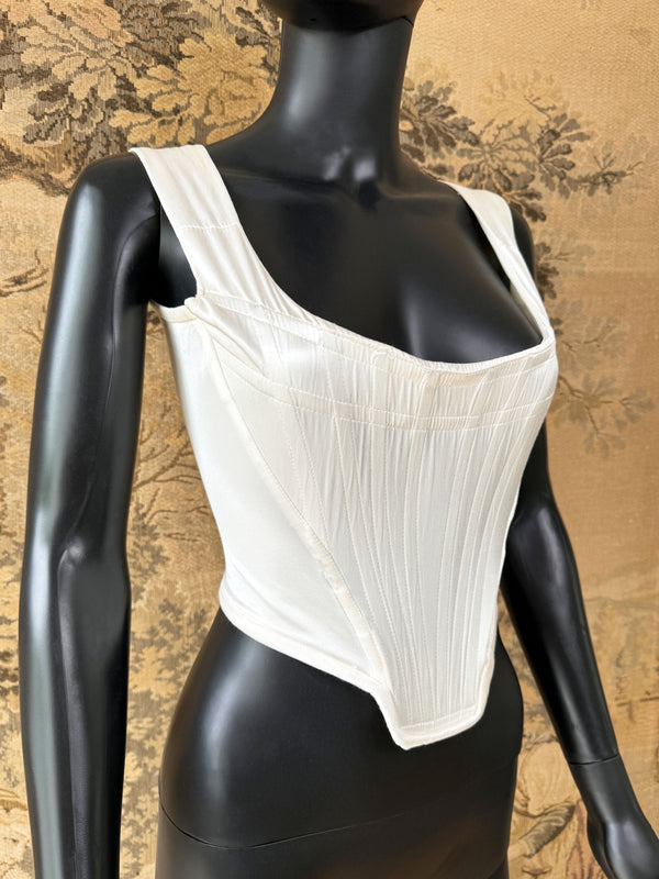 Vivienne Westwood 1990s White Satin Corset