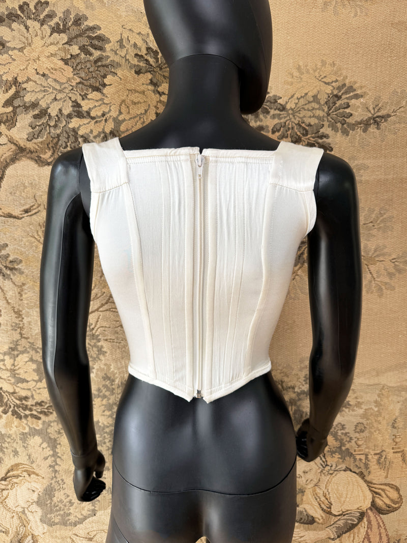 Vivienne Westwood 1990s White Satin Corset