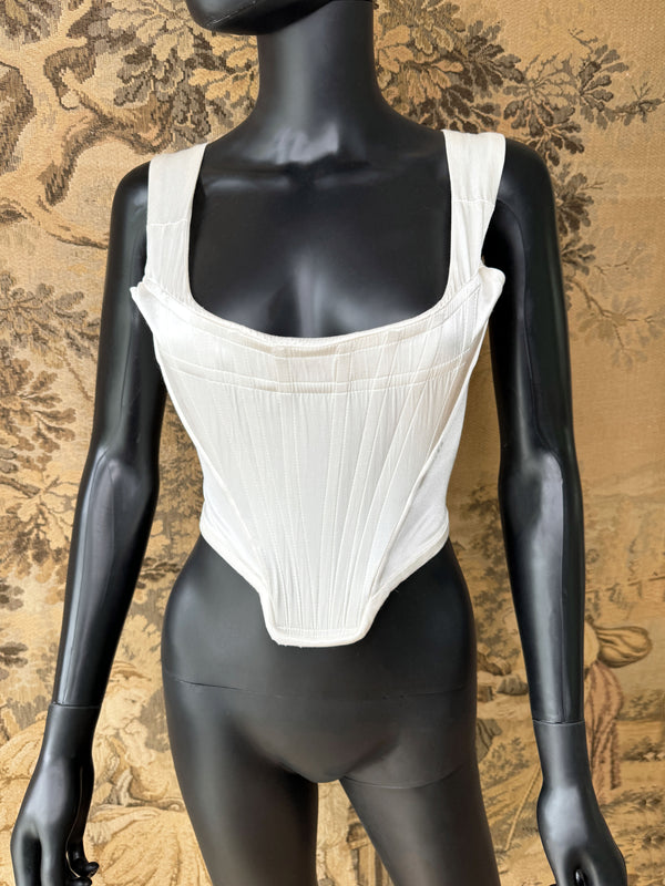 Vivienne Westwood 1990s White Satin Corset