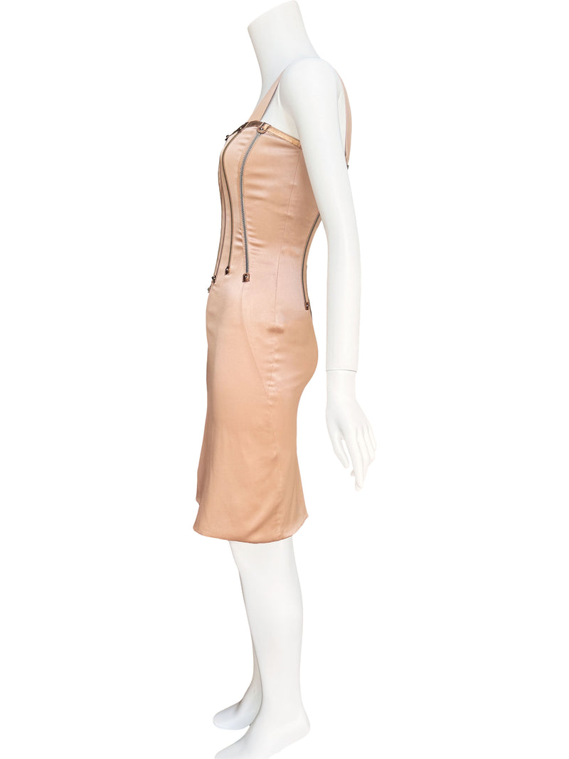 Dolce & Gabbana F/W 2007 Rose Gold Corset Dress Sweet Disorder Vintage Dolce & Gabbana F/W 2007 Rose Gold Corset Dress Sweet Disorder Vintage