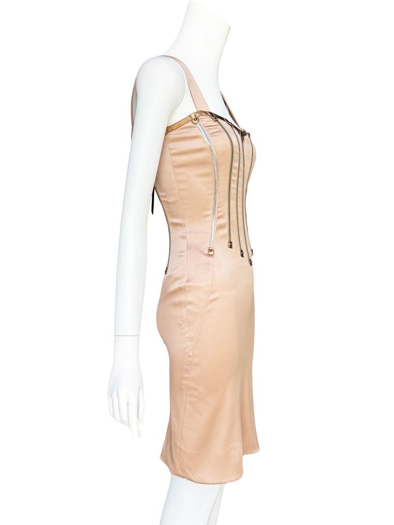 Dolce & Gabbana F/W 2007 Rose Gold Corset Dress