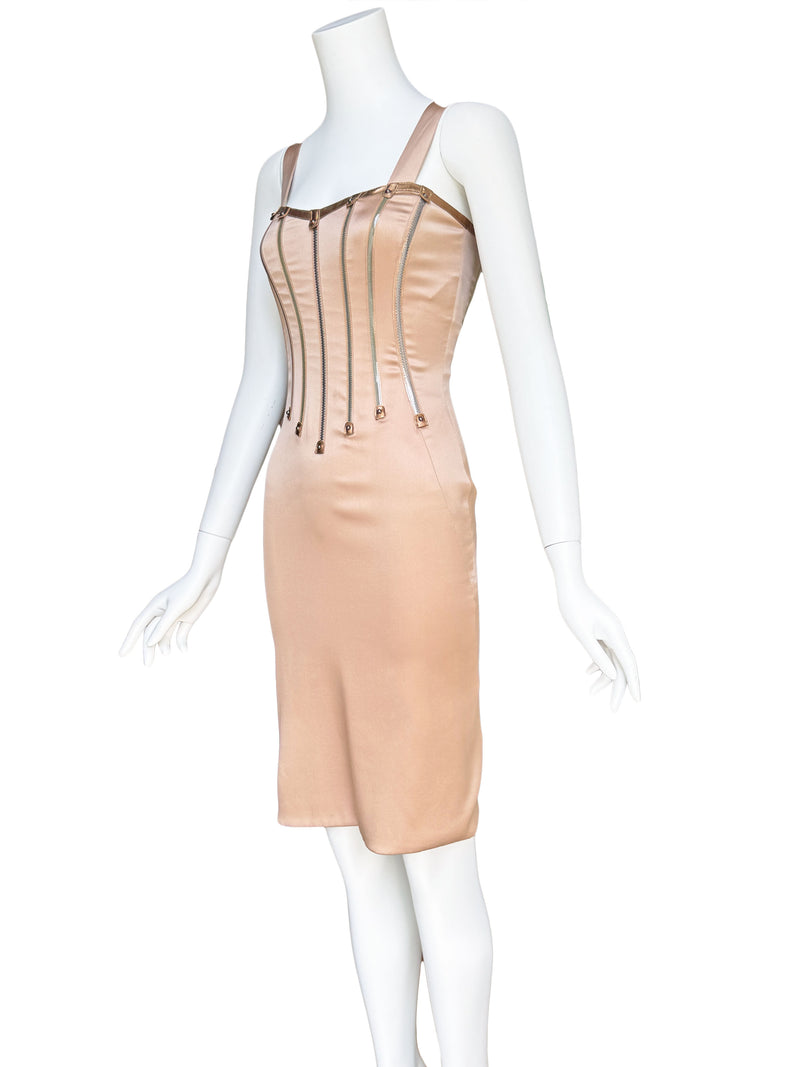 Dolce & Gabbana F/W 2007 Rose Gold Corset Dress