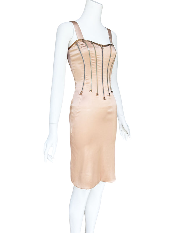 Dolce & Gabbana F/W 2007 Rose Gold Corset Dress