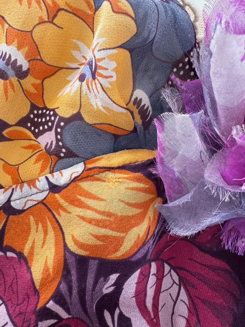 D&G Dolce & Gabbana A/W 2004 Floral Silk Chiffon Dress