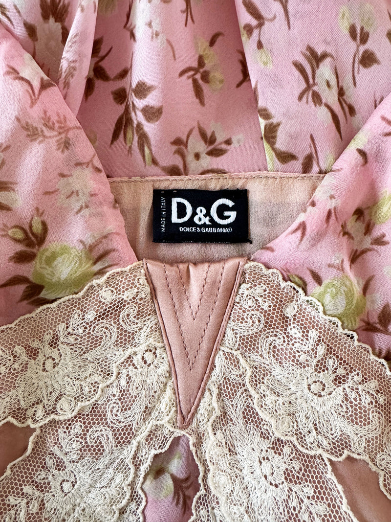 D&G Dolce & Gabbana Fall 2004 Silk Dress