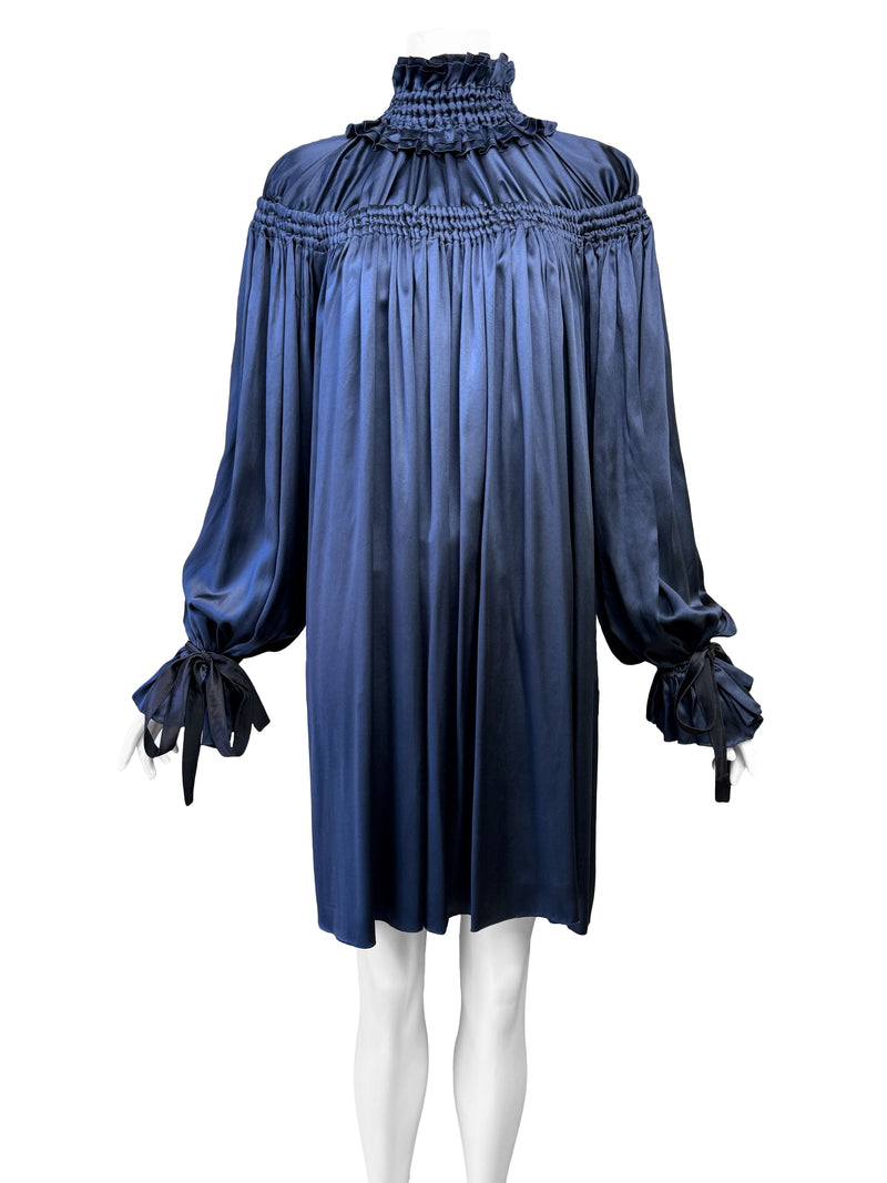 D&G Dolce & Gabbana Fall 2009 Ruched Silk Dress Sweet Disorder Vintage D&G Dolce & Gabbana Fall 2009 Ruched Silk Dress Sweet Disorder Vintage
