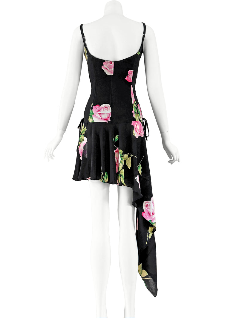 Dolce & Gabbana A/W 2003 Floral Silk Corset Dress