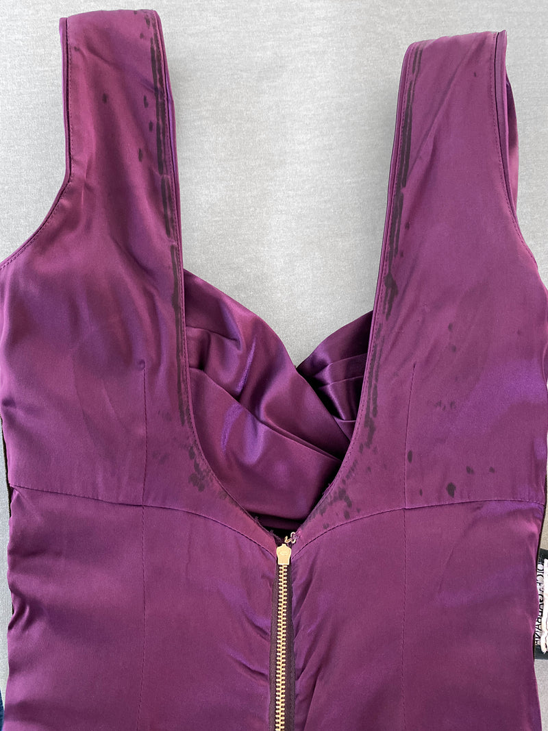 Dolce & Gabbana Y2K Purple Satin Mini Dress