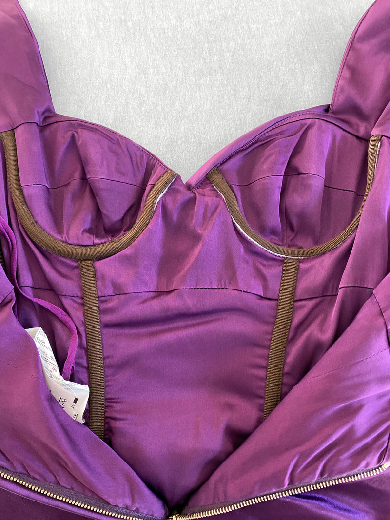 Dolce & Gabbana Y2K Purple Satin Mini Dress