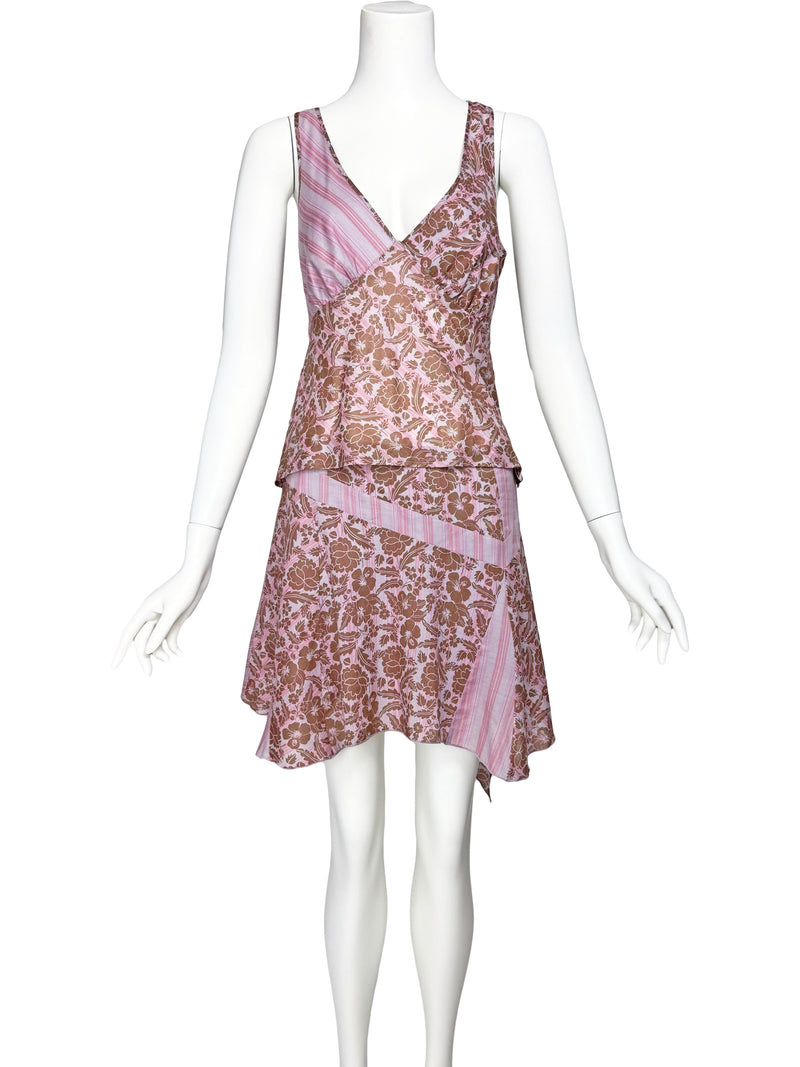 DKNY Jeans Y2K Top & Mini Skirt Set