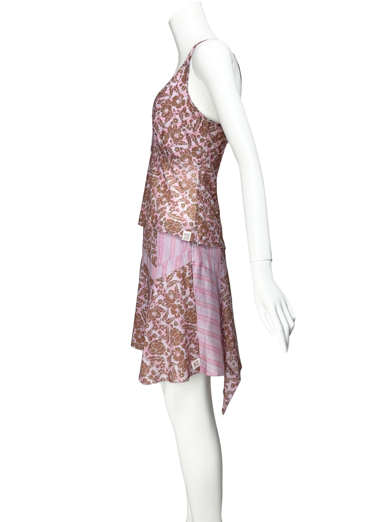 DKNY Jeans Y2K Top & Mini Skirt Set