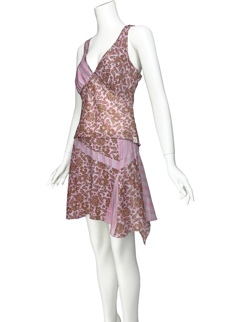 DKNY Jeans Y2K Top & Mini Skirt Set