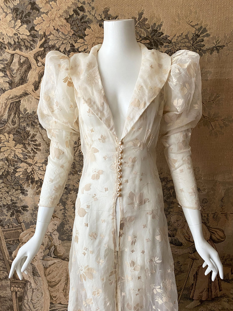 1930s Silk Organza Duster