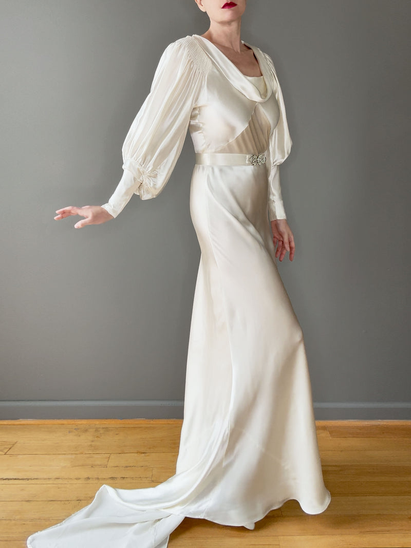 long sleeve art deco wedding dress Long Sleeve Art Deco Wedding Dress Emma by Gwendolynne