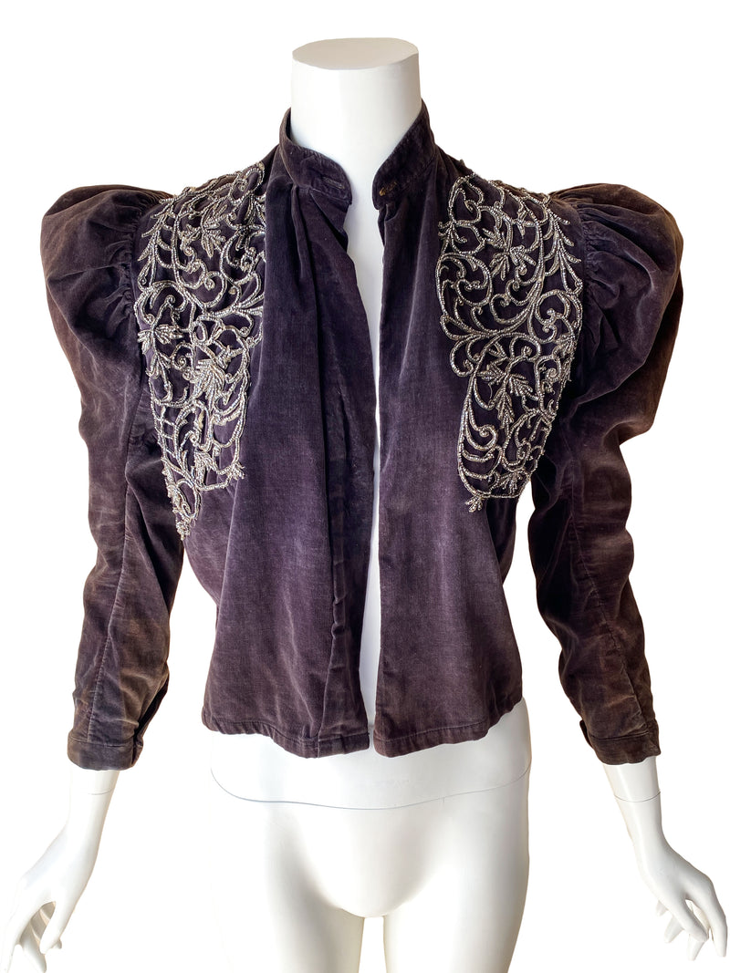 Antique Embellished Velvet Jacket