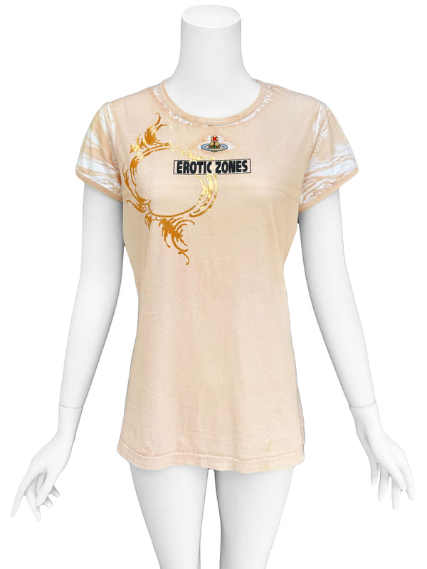 Vivienne Westwood S/S 1995 Erotic Zones Hand-Painted Staff T-Shirt