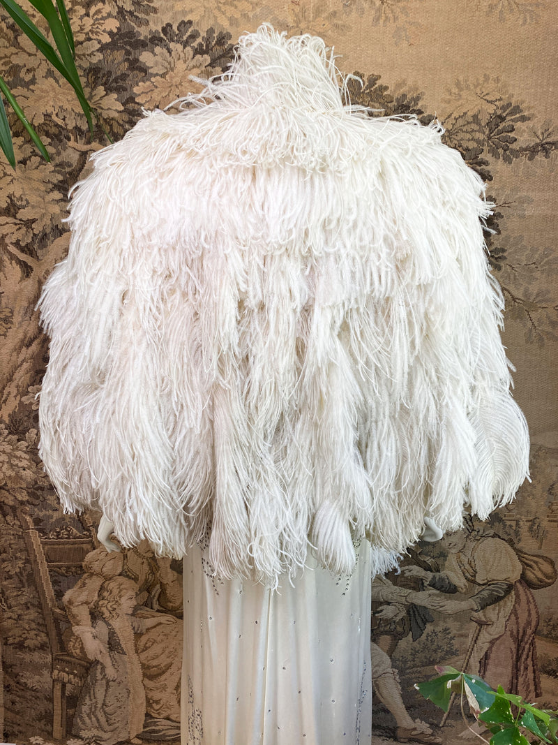 1930s Art Deco Ostrich Feather Cape