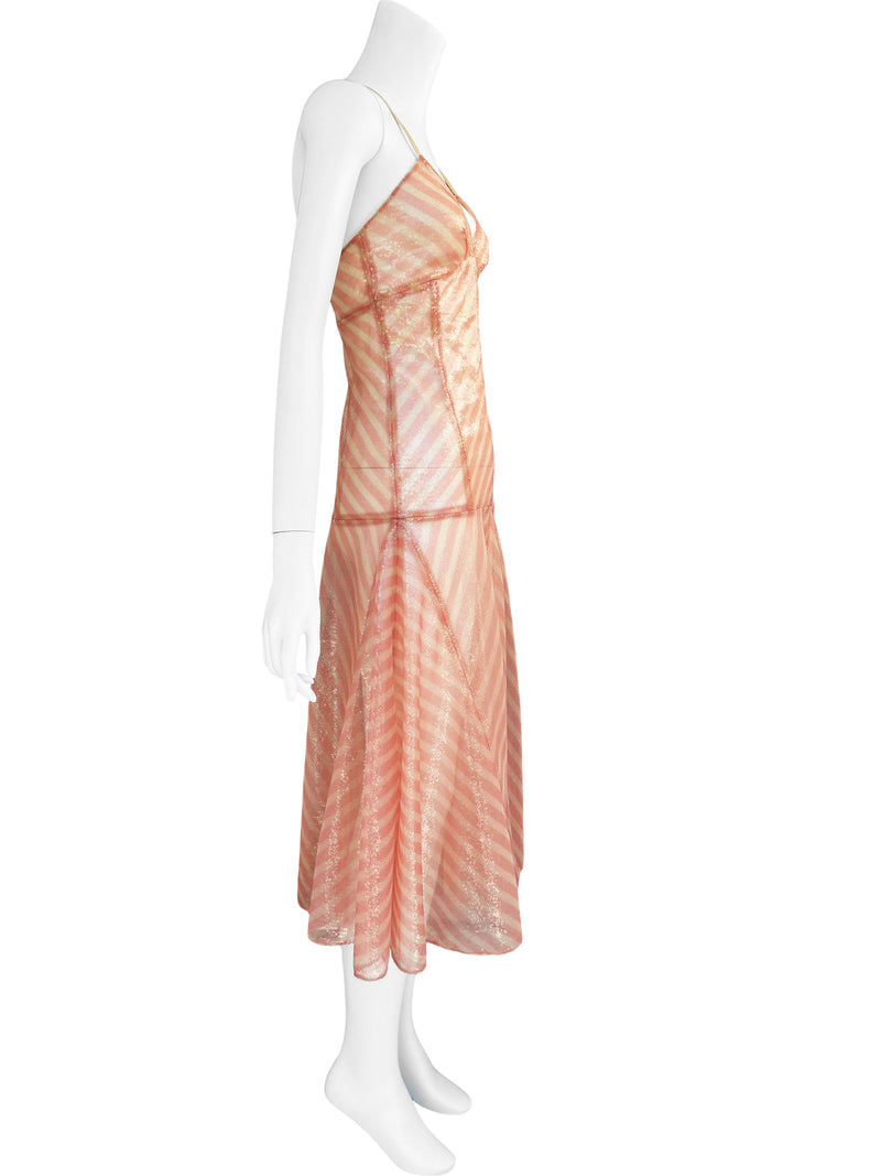 Fendi by Karl Lagerfeld S/S 2018 Pink Sequined Midi Dress – Sweet Disorder Vintage