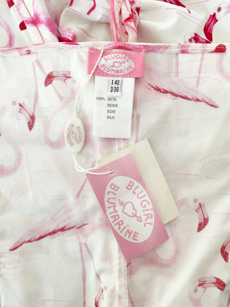 Blumarine Blugirl Y2K Flamingo Print Top