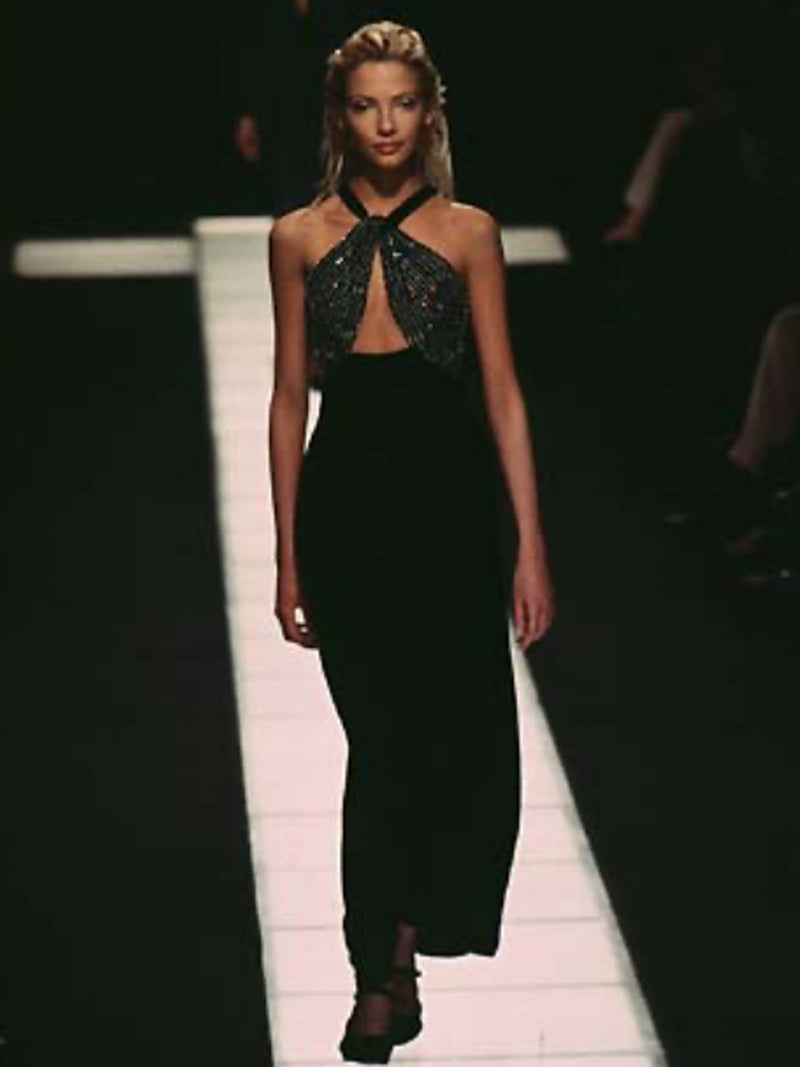 Giorgio Armani 1990s Black Silk Gown