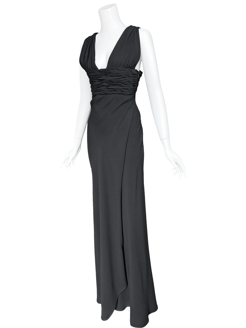 Giorgio Armani 1990s Black Silk Gown