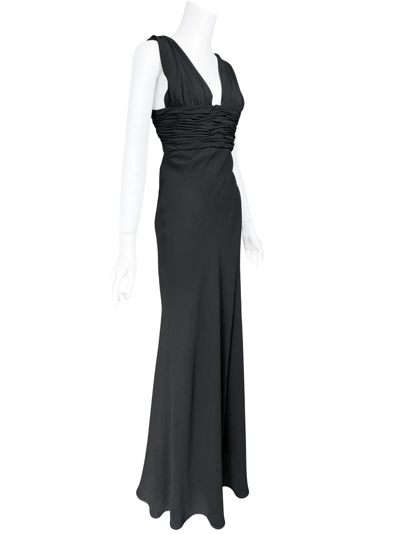 Giorgio Armani 1990s Black Silk Gown
