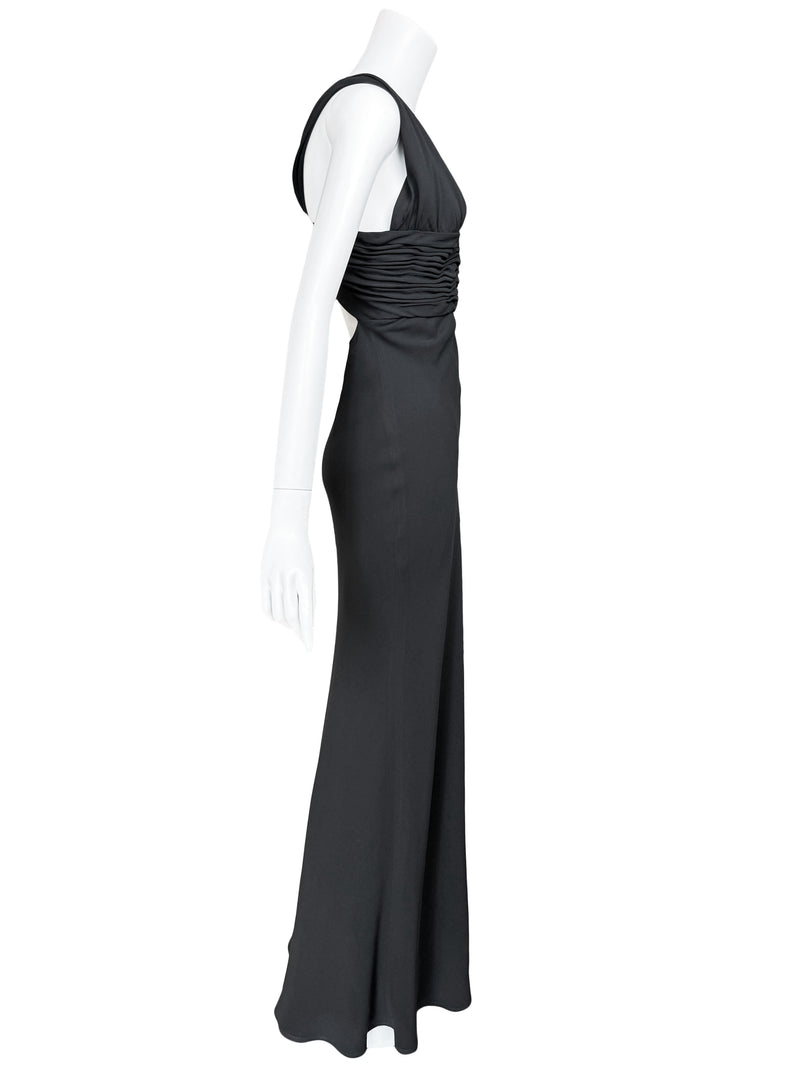 Giorgio Armani 1990s Black Silk Gown