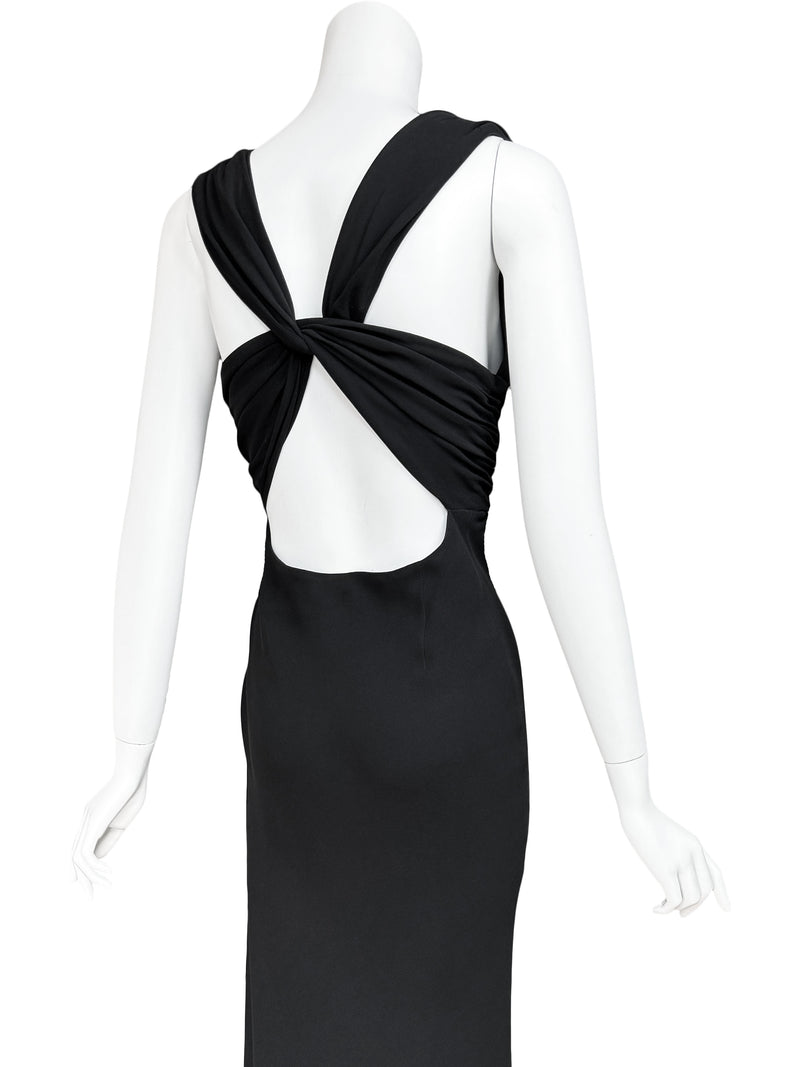 Giorgio Armani 1990s Black Silk Gown