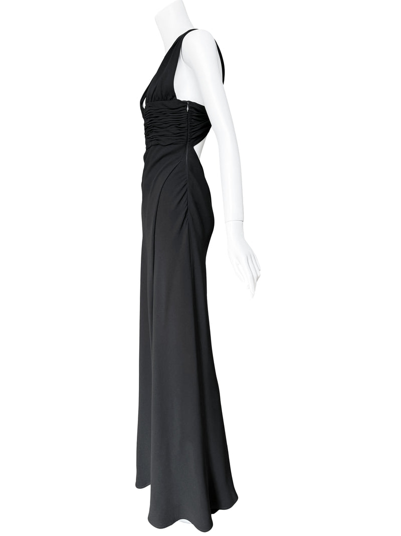 Giorgio Armani 1990s Black Silk Gown