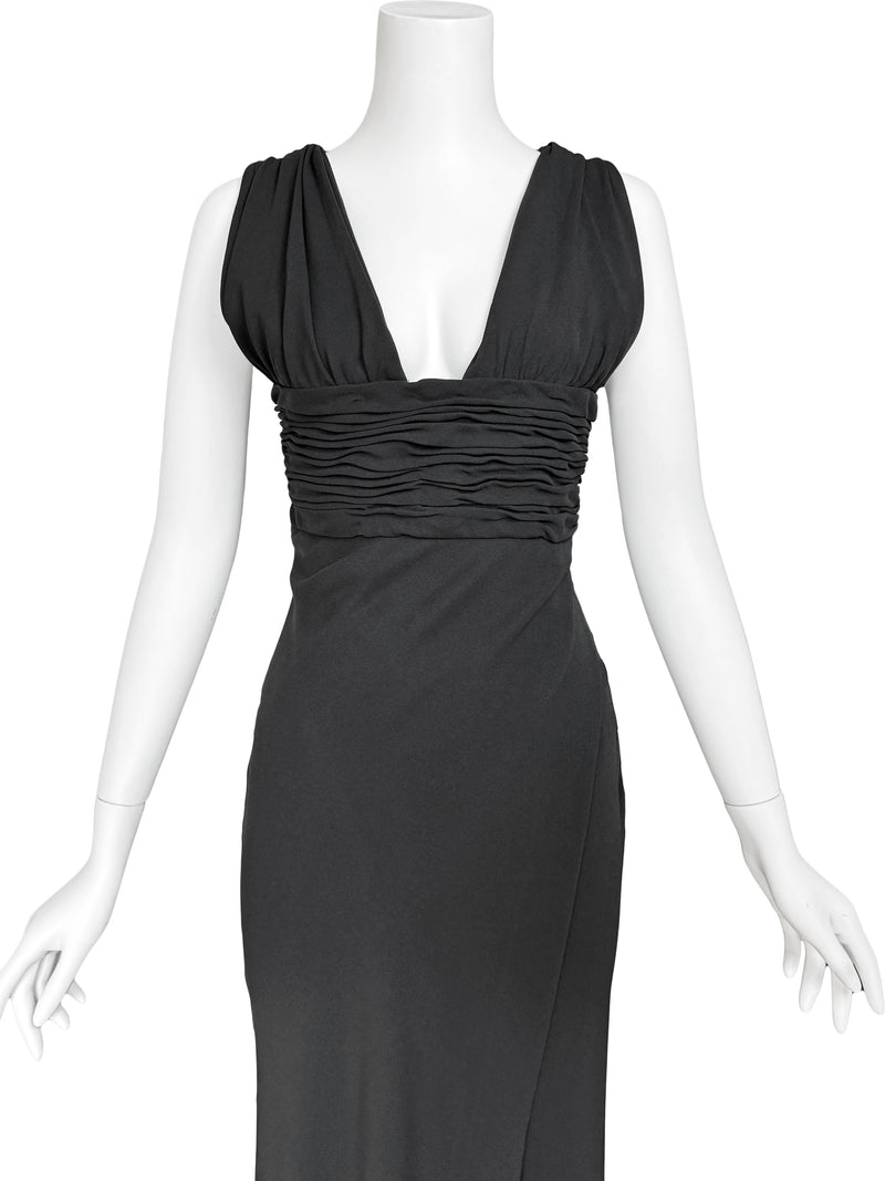 Giorgio Armani 1990s Black Silk Gown