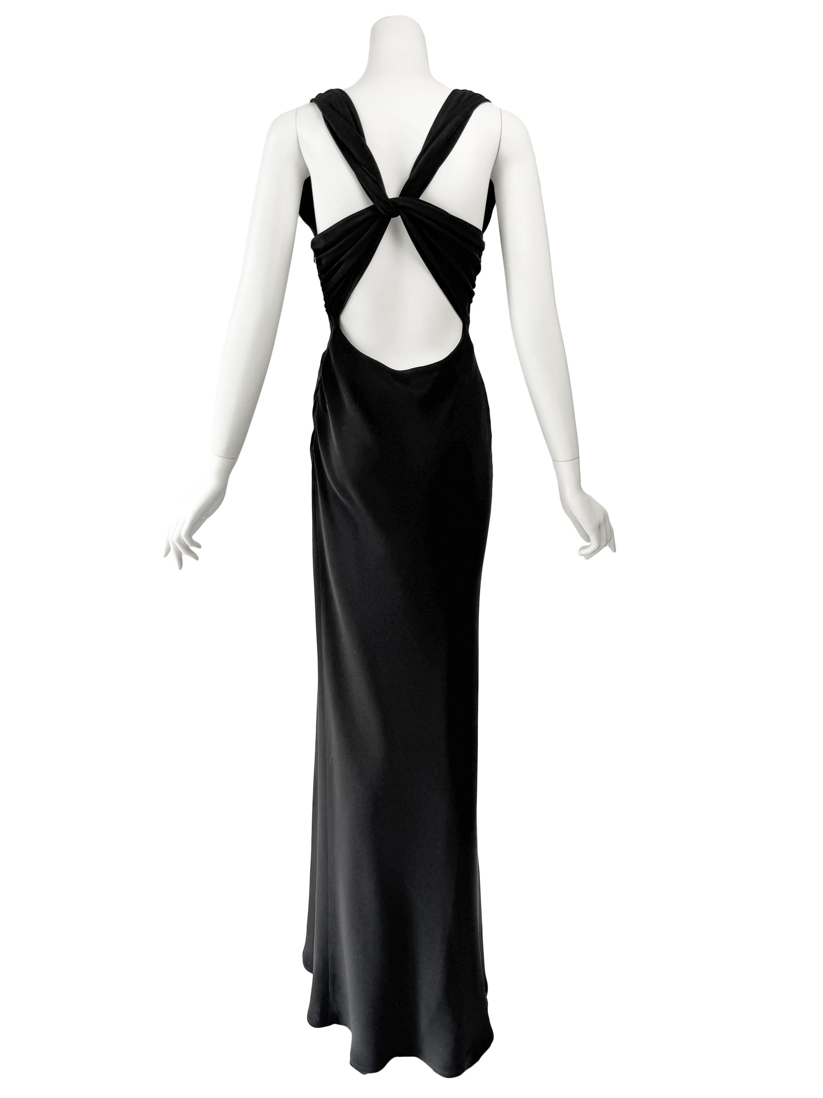 Giorgio Armani 1990s Black Silk Gown – Sweet Disorder Vintage