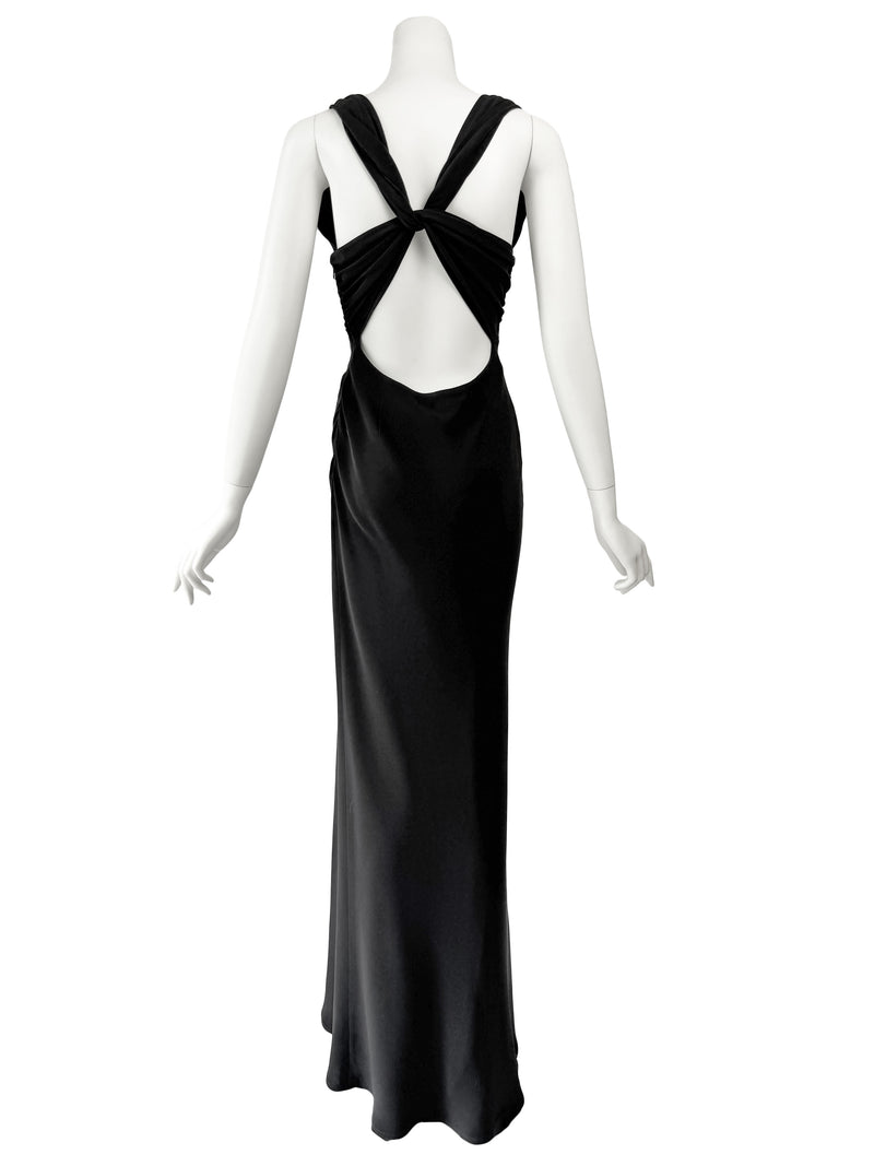 Giorgio Armani 1990s Black Silk Gown