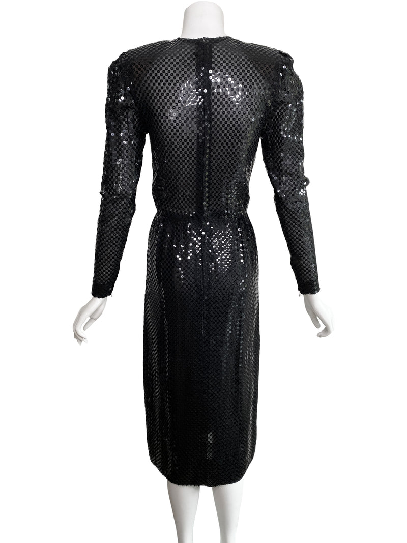 Givenchy Boutique 1970s Sequin Midi Dress