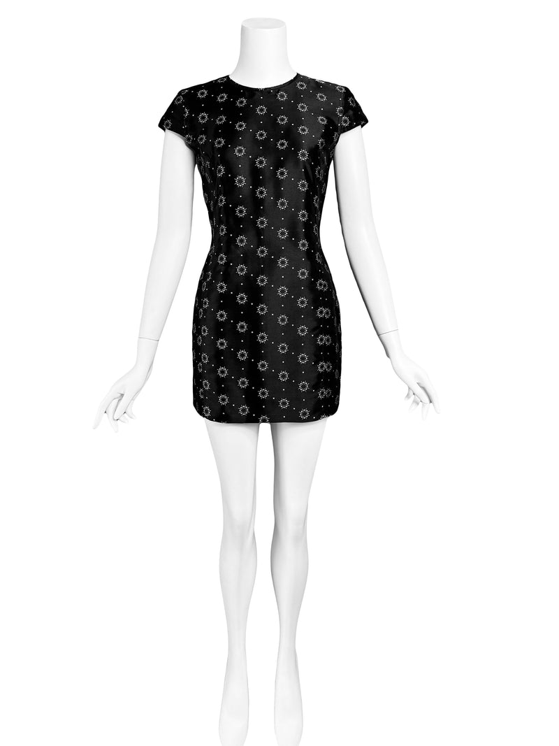Gianni Versace 1990s Black Silk Mini Dress