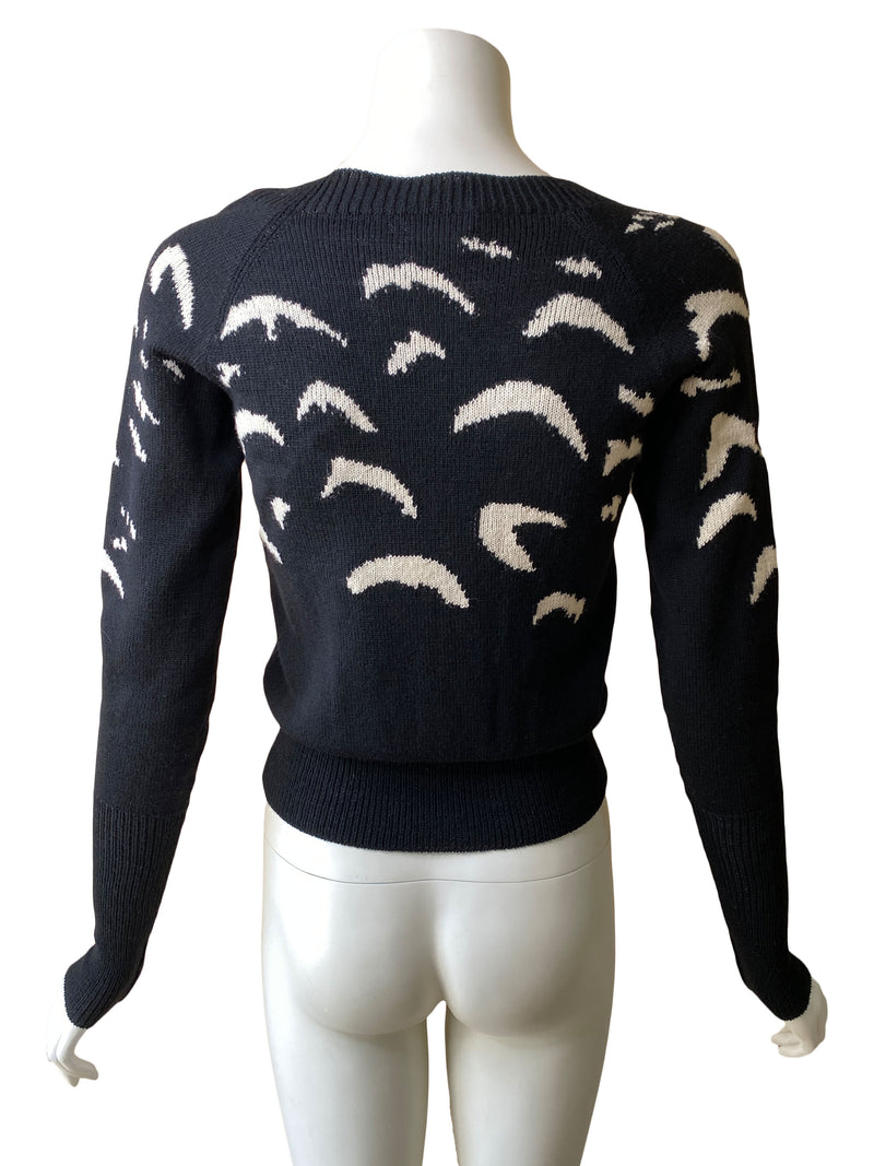 Hanae Mori 1970s Bird Pullover Sweater