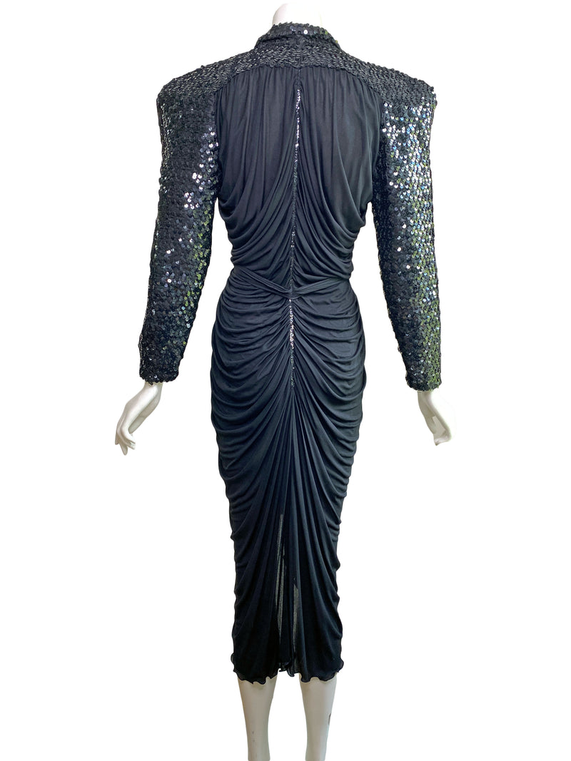 Hidy Misawa 1970s/80s Sequin Jersey Dress – Sweet Disorder Vintage