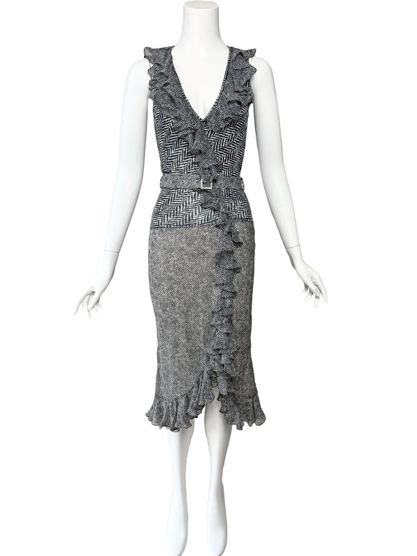 John Galliano Y2K  Trompe L'Oeil Print Dress