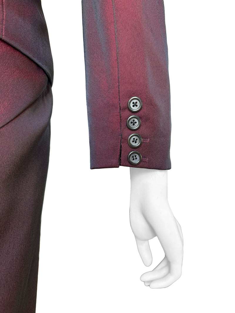 Alexander McQueen A/W 1998 'Joan'  Iridescent Red Skirt Suit