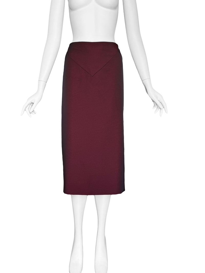 Alexander McQueen A/W 1998 'Joan'  Iridescent Red Skirt Suit