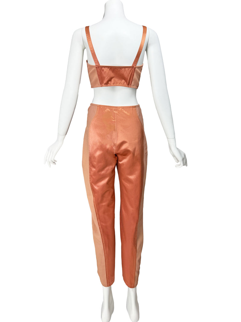 Jean Paul Gaultier Junior 90s Satin Bustier & Pants Set