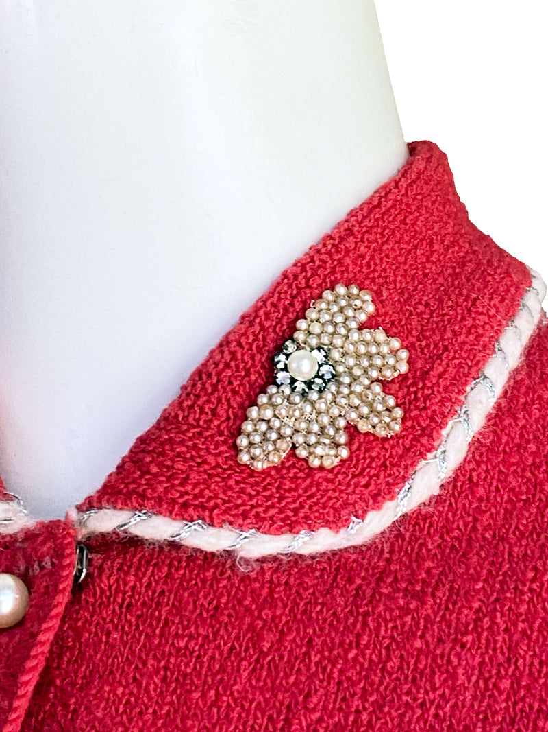Kims 1950s Embellished Knit Skirt Set