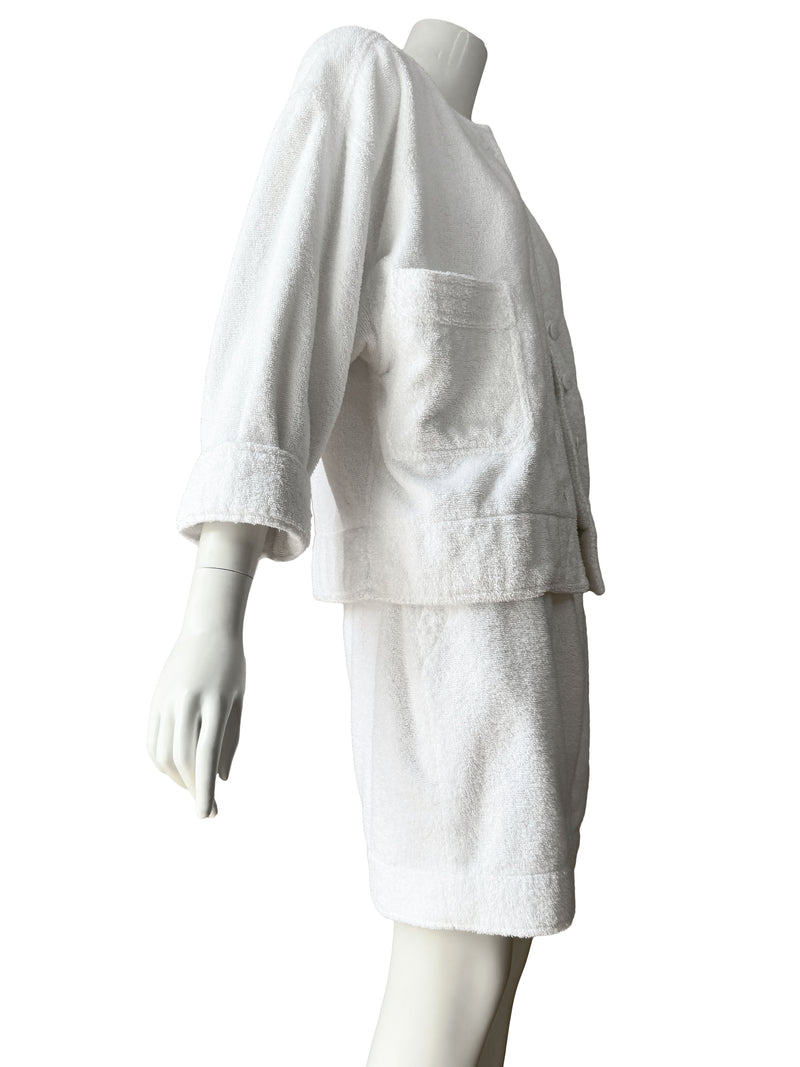 Karl Lagerfeld 1990s French Terry Skirt Suit