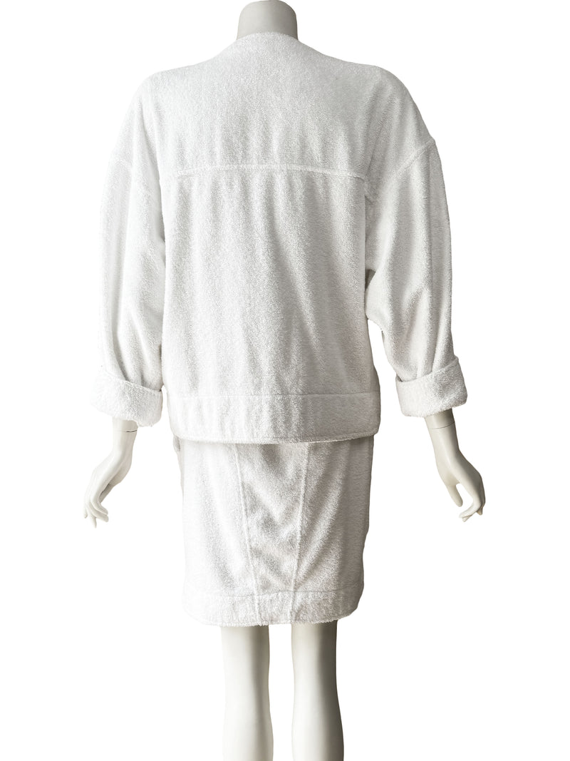 Karl Lagerfeld 1990s French Terry Skirt Suit