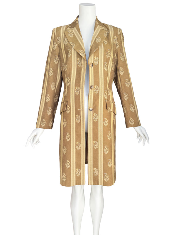 Laura Ashley 1990s Floret Brocade Duster