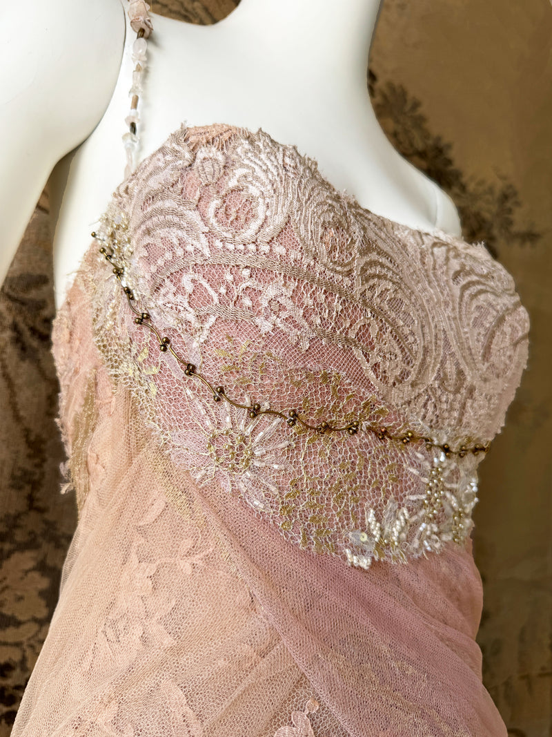 Les Habitudes Y2K Silk & Lace Corset
