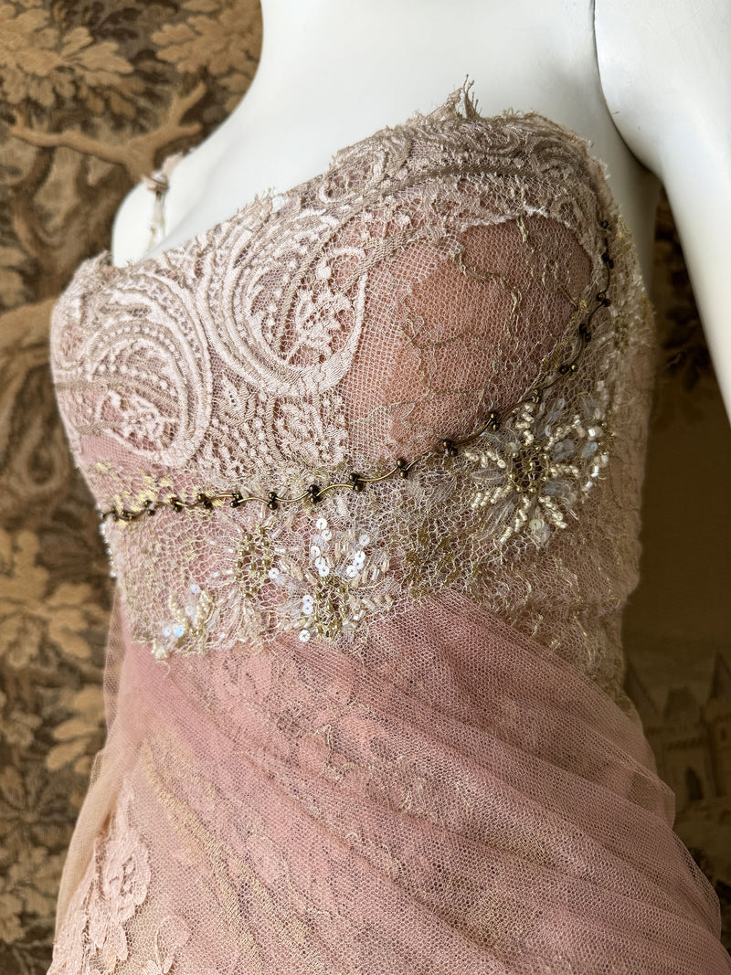 Les Habitudes Y2K Silk & Lace Corset
